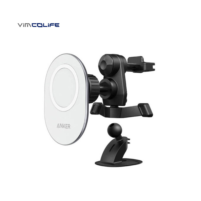 پایه نگهدارنده و شارژر بی سیم آیفون Anker Car Mount Charger مدل A2931